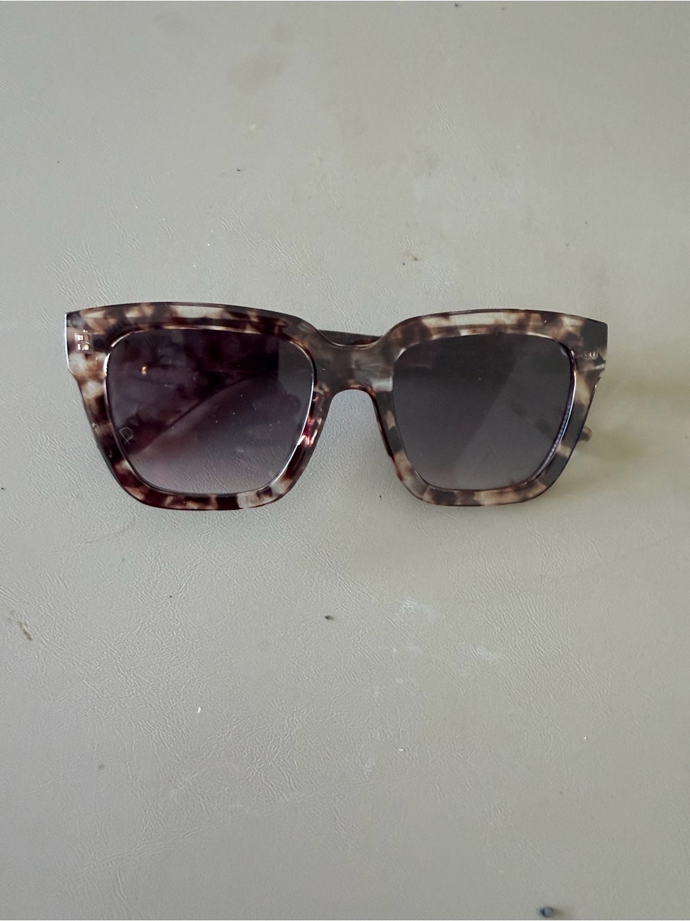 Tortoiseshell Square Frame Women's Sunglasses - Brown